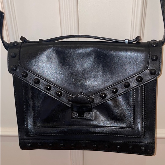 Loeffler Randall Black Studded Crossbody Bag - Picture 2 of 15